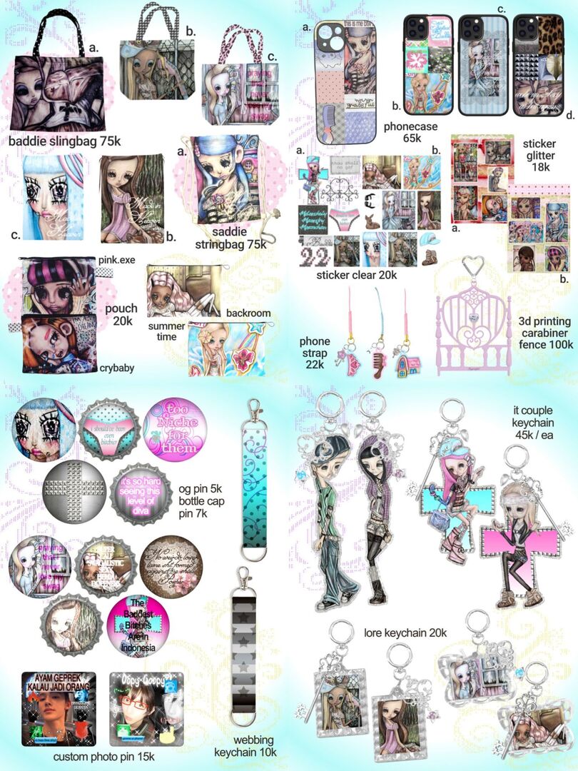stuffsite's tweet photo. sells interest check 🪽

hii semua apa ada yang berminat dengan various produk di-gambar gaak? ada tas, pouch, sticker, casing hp, keychain, pin, etc >__< mulai dari 4k nih boleh tinggalin username di komentar yaa nanti aku tag! @ luwscid https://t.co/7i1POPfxcQ