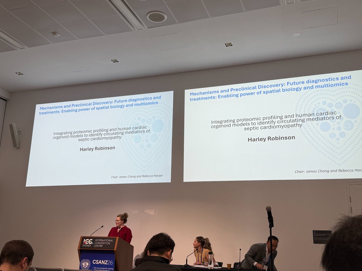 ISHR_AUS's tweet photo. The afternoon session saw engaging talks on spatial biology, proteomic profiling and multiomics from A/Prof Michela Noseda, Dr Harley Robinson, Dr Corey Giles, Dr Fairooj Rashid and Prof Mirana Ramialison - highlighting the future of diagnostics and treatments for CVD #CSANZ2026 https://t.co/mIn8aozfcL