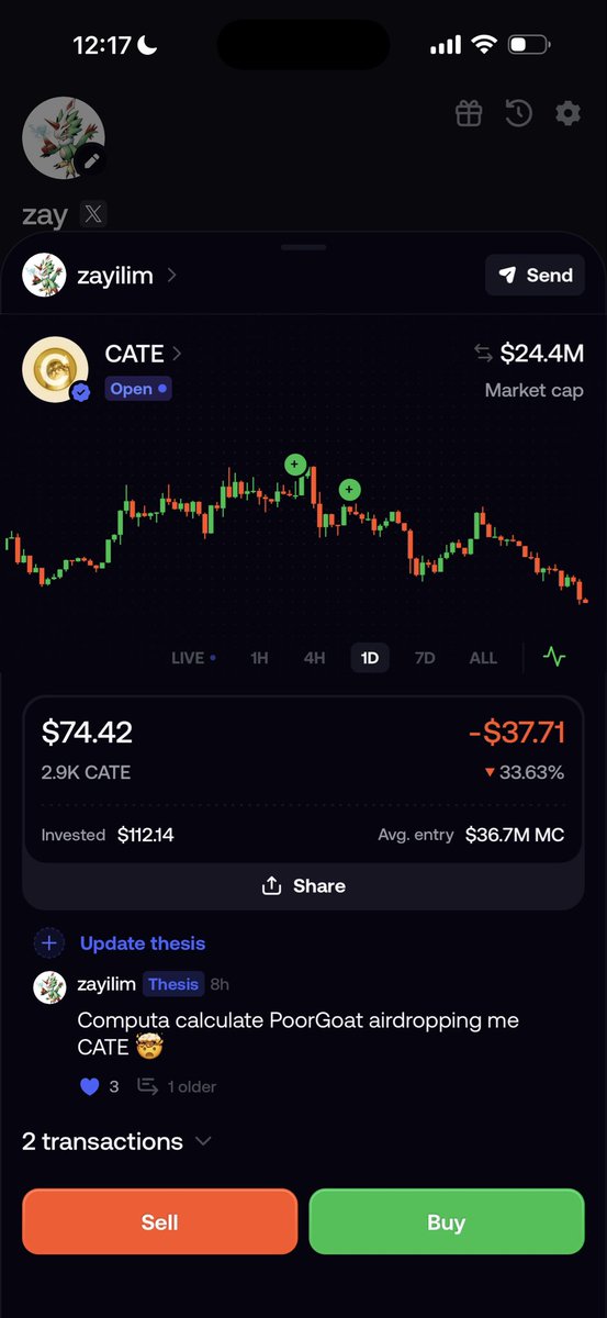 zayilim's tweet photo. @PoorGoat_ #CATE  $CATE
so when are expecting this 1000x 😏😏 

If you think you’re to late you’re not. Buy buy buy and hold, largest community on any meme coin platform we’re GONNA MOON first CATE ON THE MOON￼￼￼￼🐈🐈 https://t.co/HoZfJYGwu1