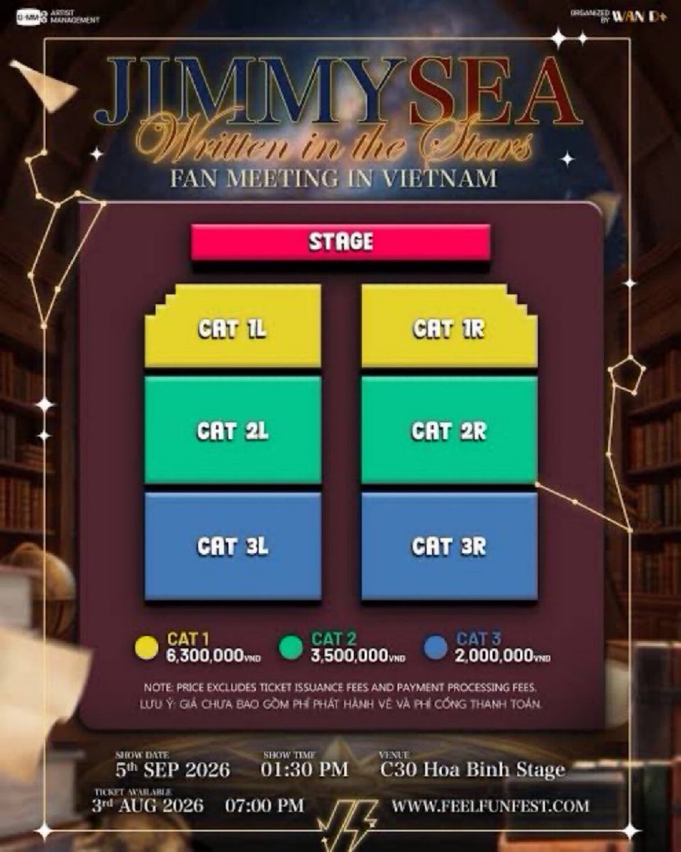 Musigangtv's tweet photo. WTS / LFB
🔮JIMMYSEA: WRITTEN IN THE STARS FAN MEETING IN VIETNAM
🎫2 tickets
🎫CAT 1L
side by side
foreigners can buy also
DM📥
#JimmySeaFMinVietnam
#JimmySea #WrittenintheStarsFMinVietnam
#GMMTV #WandeePlus https://t.co/ufNaFewmwO