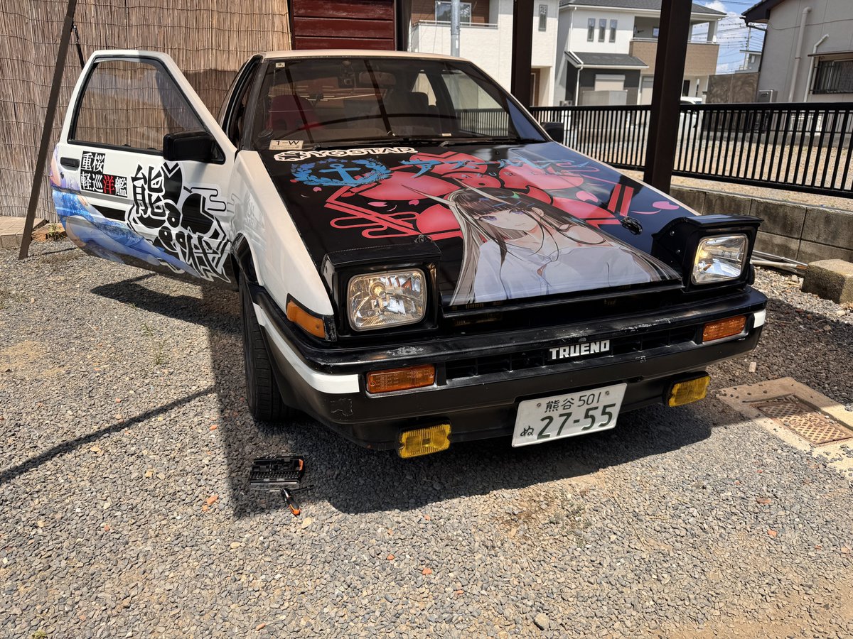 Cinari_Amatuka's tweet photo. 右お目々
ちょいと再整備
#AE86 #痛車
#アズールレーン https://t.co/YkR5817kSV