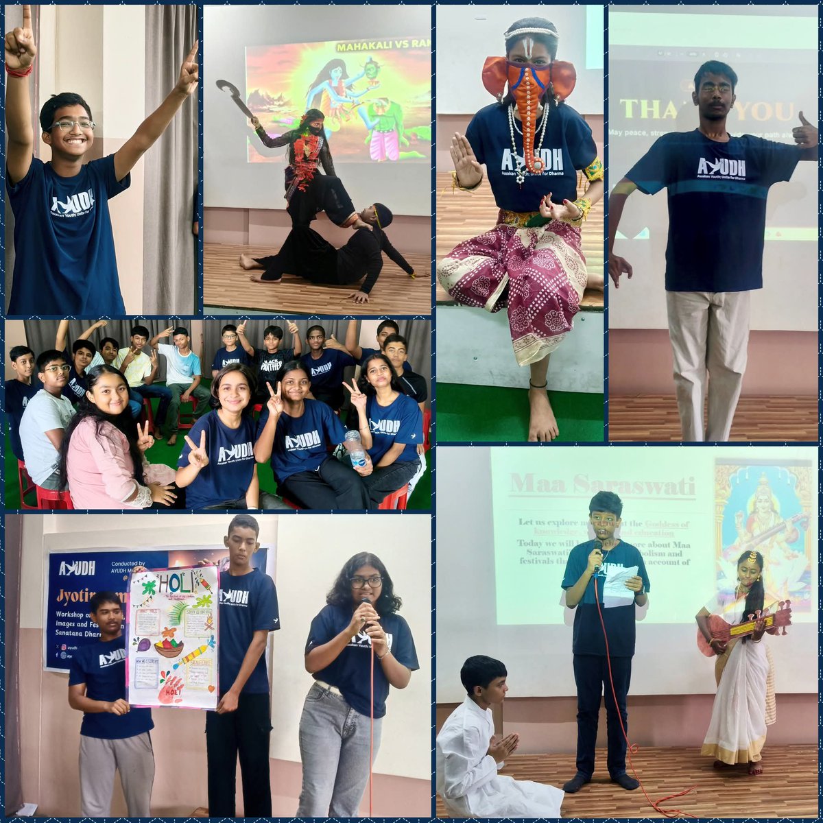 ayudh_india's tweet photo. "Jyotirgamaya," a workshop on the true purpose, science, and significance behind the rituals, images, symbols, and festivals of #SanatanaDharma, was conducted by the #AYUDHKolkata team for their juniors as part of the Foundational Course on Sanatana Dharma.
#Jyotirgamaya #AYUDH https://t.co/qHUWFcU3h5