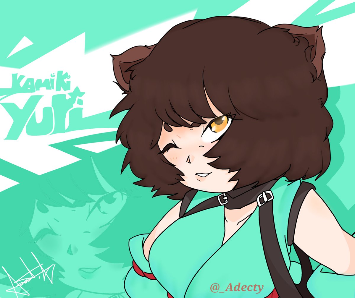 _Adecty's tweet photo. Kamiki yuri from #FlashParty ⭐️, she's quick and efficient in game! #art #DigitalWork #Game #Digitalart https://t.co/kI7AVxOYWd