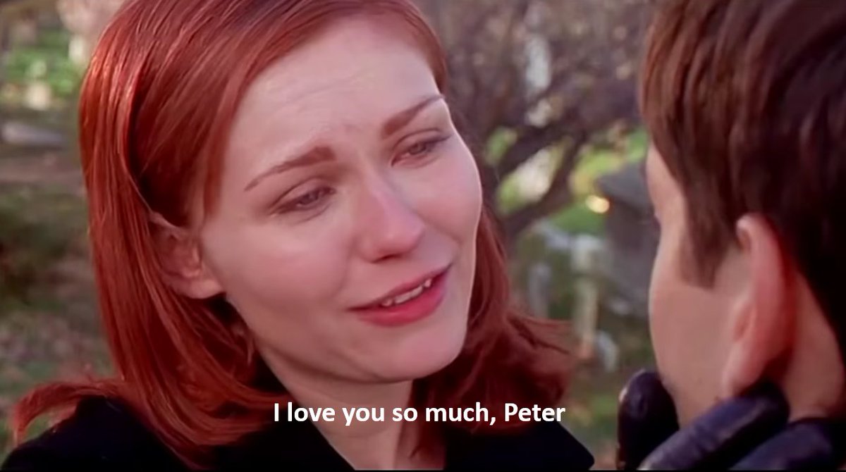 mjvortex85's tweet photo. "Raimi MJ only loved Spider-Man" https://t.co/065lFEQdoB