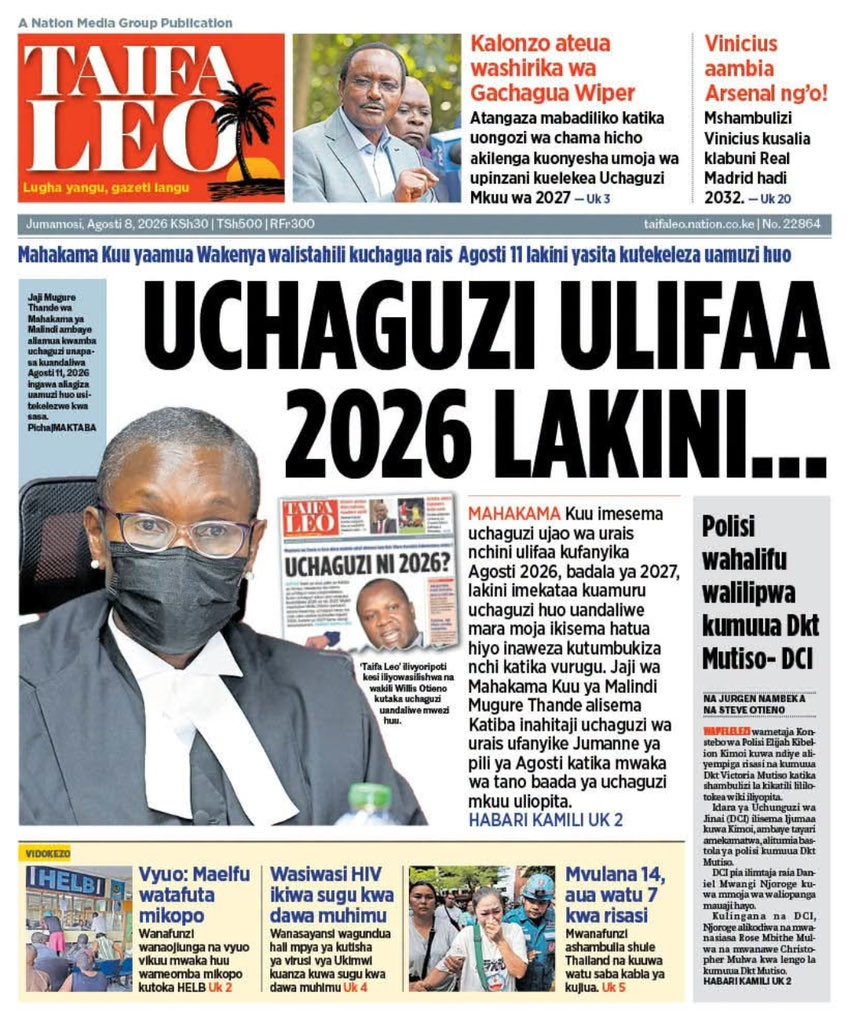 Jeff_KuriaM's tweet photo. Leo Magazetini on 8th August 2026 https://t.co/jqgV8RnGmS