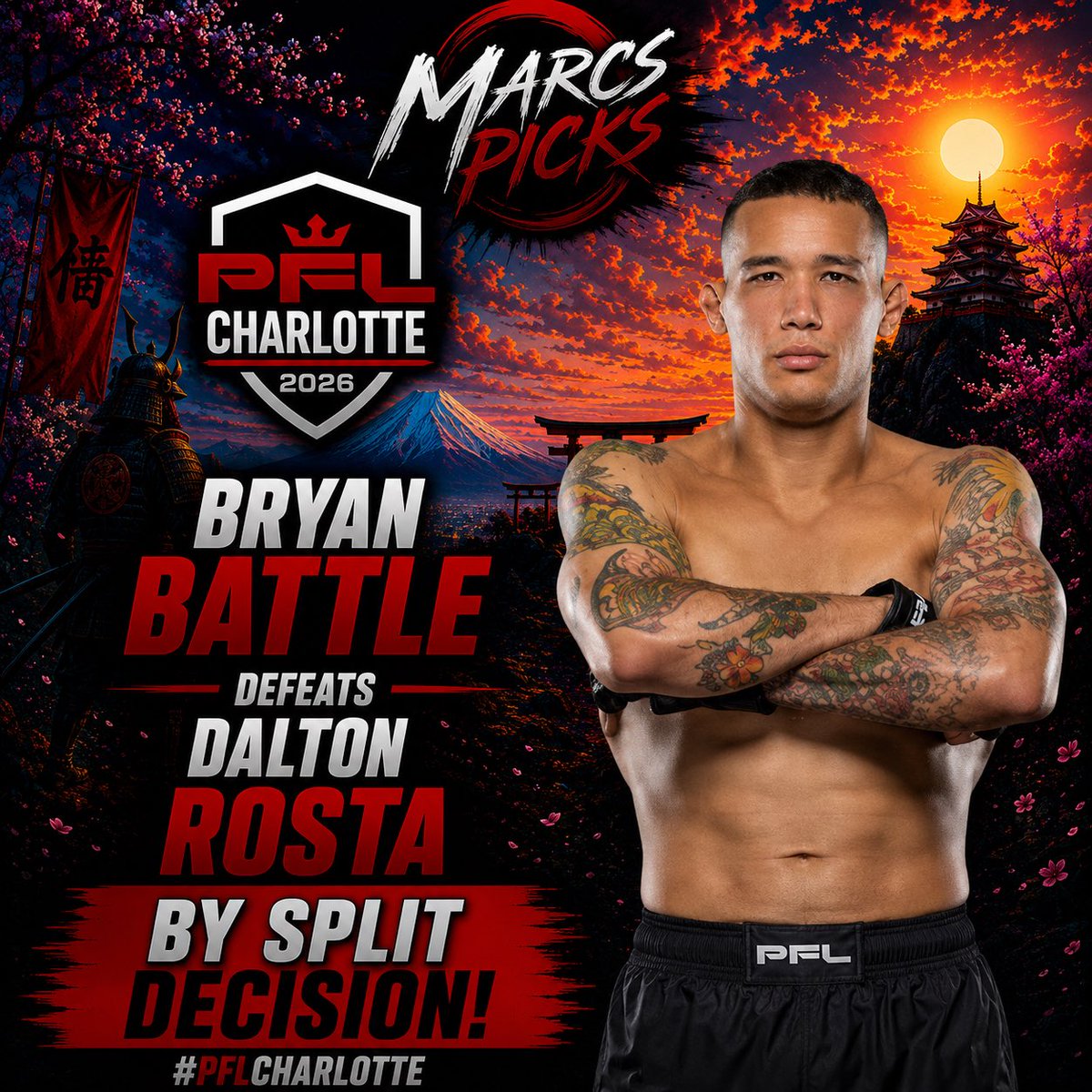 Marcus_MMAandPW's tweet photo. Very close fight but “The Butcher” Bryan Battle gets the Split Decision win at home! #PFL #PFLCharlotte #MMA #results #MarcsPicks https://t.co/wqVvJjQdiv