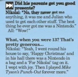 inbtwnd's tweet photo. julian giving nikolai a nintendo for christmas is one of the cutest childhood friends stories ever https://t.co/1FOfkNFFnt