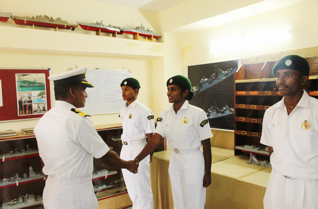 NCCGPHQVSP's tweet photo. 🇮🇳  Where training builds confidence, challenges build character, and opportunity creates leaders. ⚓

At the Annual Inspection of 3(A) Naval Unit NCC, Gp Cdr NCC Group Visakhapatnam, Cmde Sumanta Roy, reinforced a simple vision — make every cadet better prepared, more confident and ready to lead .

Focus on institutional training, .22 Rifle firing, drill and Service Subjects remains paramount, alongside creating wider avenues for meaningful Naval training and adventure.

Celebrating the Unit’s AINSC medal winners , the Gp Cdr applauded their grit and perseverance - reminding every cadet that excellence begins with the courage to compete and the resolve to keep going.

Focus on stronger home for the region’s principal Naval NCC Unit, stronger partnerships and wider opportunities are next few steps in taking Naval NCC in the region to greater heights.

 Train well. Dream bigger. Serve with pride.  🇮🇳 ⚓

#NCC #NavalNCC #AINSC #UnityAndDiscipline #DutyHonourCourage #NationFirst