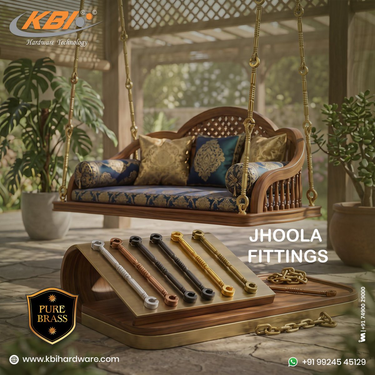 ibais_hardware's tweet photo. KBI HARDWARE PRODUCTS PVT. LTD. | Jamnagar 🏢

JHOOLA FITTINGS

Mr. Bharatsinh Chauhan - +91 99245 45129
WhatsApp: https://t.co/VQdgsCsBNq
.
#KBI #KBIHardware #JhoolaFittings #SwingFittings #PureBrass #HardwareFittings #ArchitecturalHardware #FurnitureFittings https://t.co/e1Sa02mon7