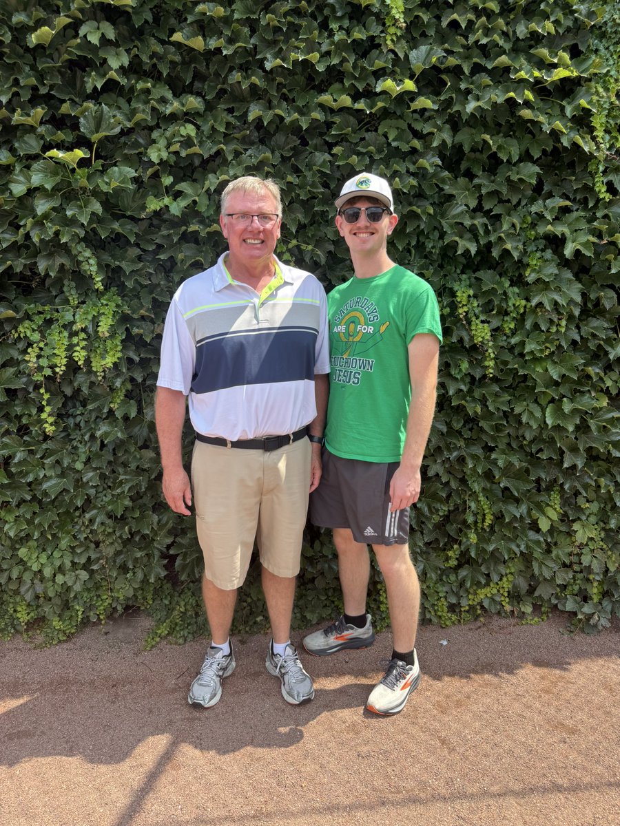 AlexDMadsen's tweet photo. I remember watching the 2016 World Series with my late Grandpa Don, who grew up a Chicagoan and Cubs fan. 

Yesterday I got to witness a walk-off win my first game at Wrigley, and today I walked the ivy with my dad. 

The experience reminded me why I love sports. @erikdane68 https://t.co/dDtO5oHWwJ