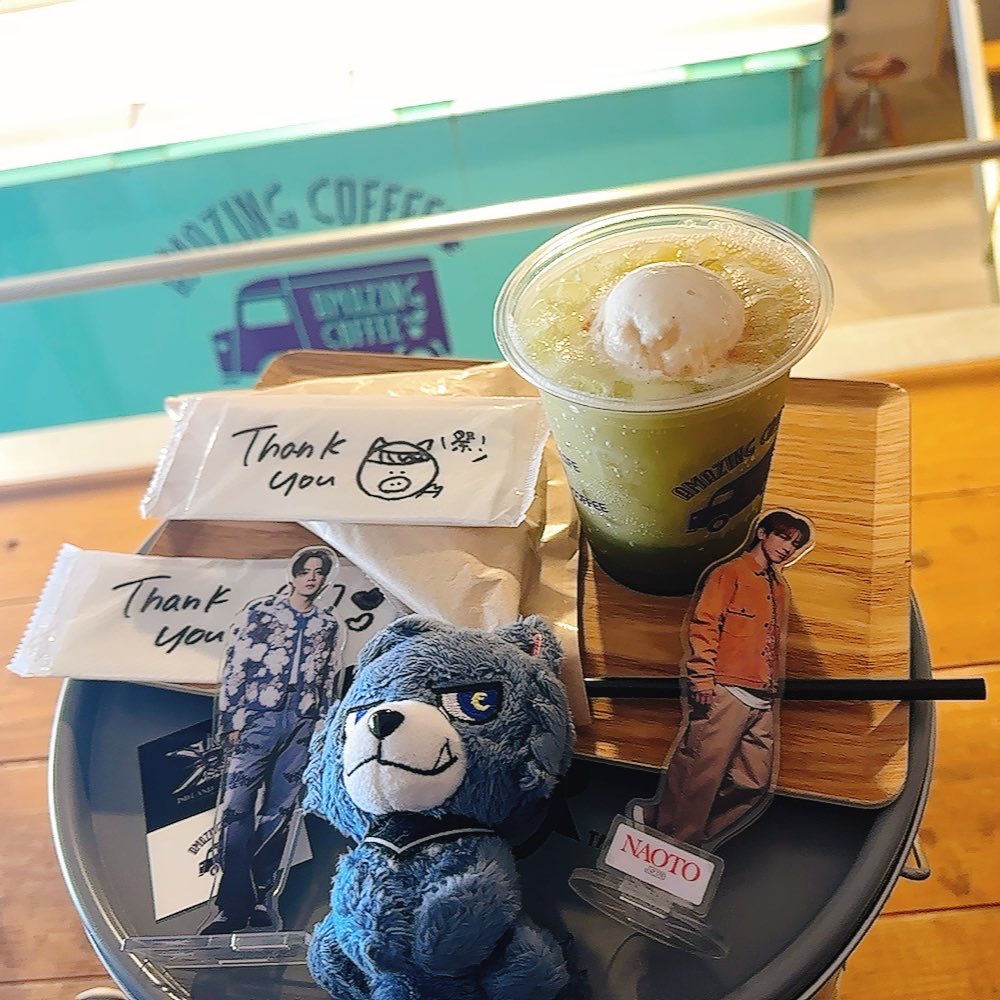ldh853's tweet photo. 名古屋のアメコ来た🥰
こないだは閉店間際に行ったからゆっくりできんかったけど今日はまったり☺️✨
抹茶の炭酸、思ってたよりめっちゃ抹茶で新感覚でした👍✨
店員さんの書いてくれた豚ちゃんとうさちゃんが可愛くておしぼり持って帰って持参のウエッティ使った😆 https://t.co/IfgGqdKM4L