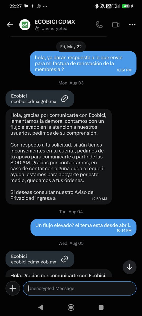 nikk0c0rp's tweet photo. @ecobici que pésimo servicio.. @Profeco  @SATMX o de plano los 3 se ponen de acuerdo para no ayudar ? https://t.co/Qic5niYS6i