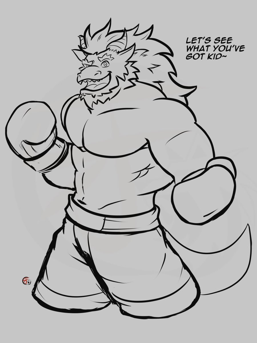Garodyne's tweet photo. Boxer Malik sketch. He’d be happy to have a friendly spar with ya.

(Also sorry my sketches are extremely rough) https://t.co/Zr4DFiKYry