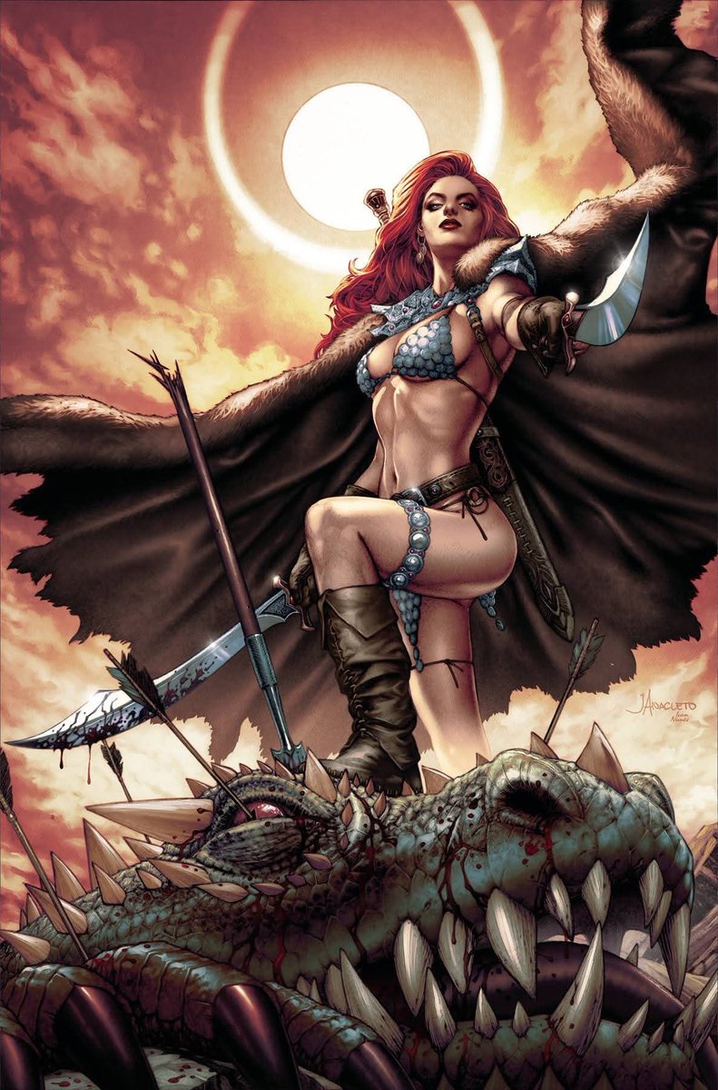 GigagodSesamar's tweet photo. Savage Red Sonja number 5
by Jay Anacleto
Journey deep into a dangerous dragon's cave, where the Pale Witch aims to bond the powerful blood ruby to her scepter in a bid for ultimate control.
#redsonja #fantasy #comicbook #comicbookart https://t.co/bRG4IuDt0j