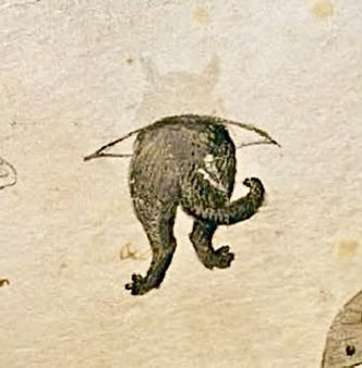 MedMilMedicine's tweet photo. A clever bit of artistry in this manuscript makes it appear as if the dog (?) has gone through one side of the page and out the other   -   15th century, Kraków, MNK 3025 I, pp. 469-470 https://t.co/Y8g6qQnxs6
