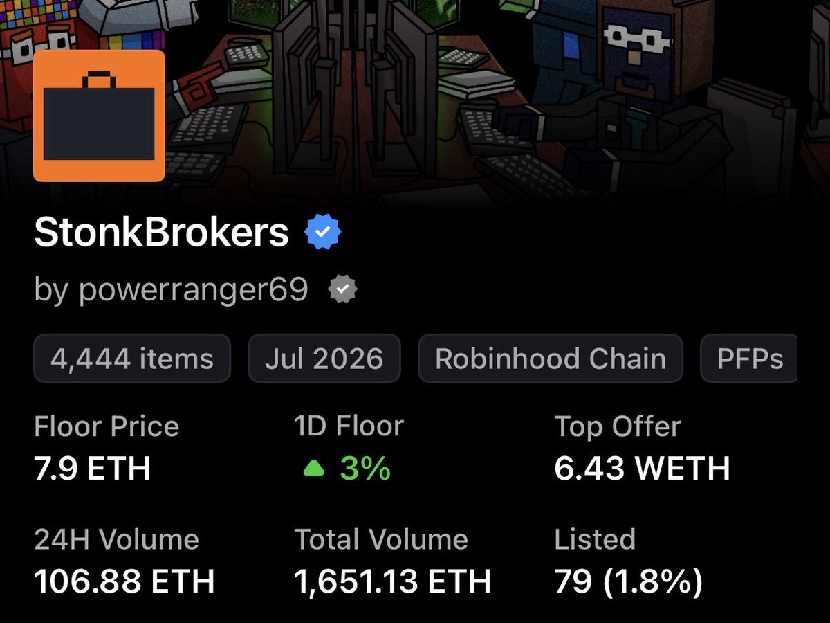 Tma_420's tweet photo. NFTs will never achieve floor prices like they did in 2021 

Stonkbroker ecosystem: Hold my beer https://t.co/Pq9Ylv4dZK