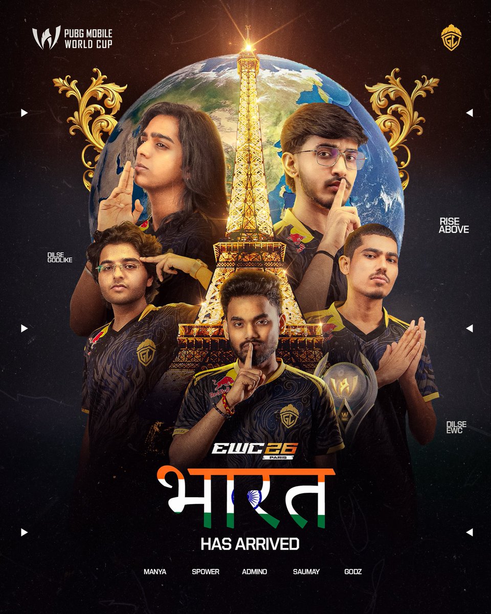 GodLike_in's tweet photo. THIS TIME, FOR A BILLION DREAMS. 🇮🇳💛

#DilSeGodLike #DilSeEWC #EWC26 #DilSeRedBull https://t.co/1WO3OvnalB