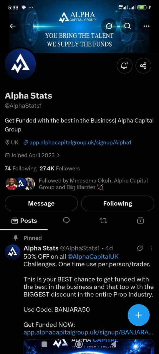 miracle671990's tweet photo. @AlphaStats1 @AlphaCapitalUK @MmesomaO14712 https://t.co/qI5nnbN464