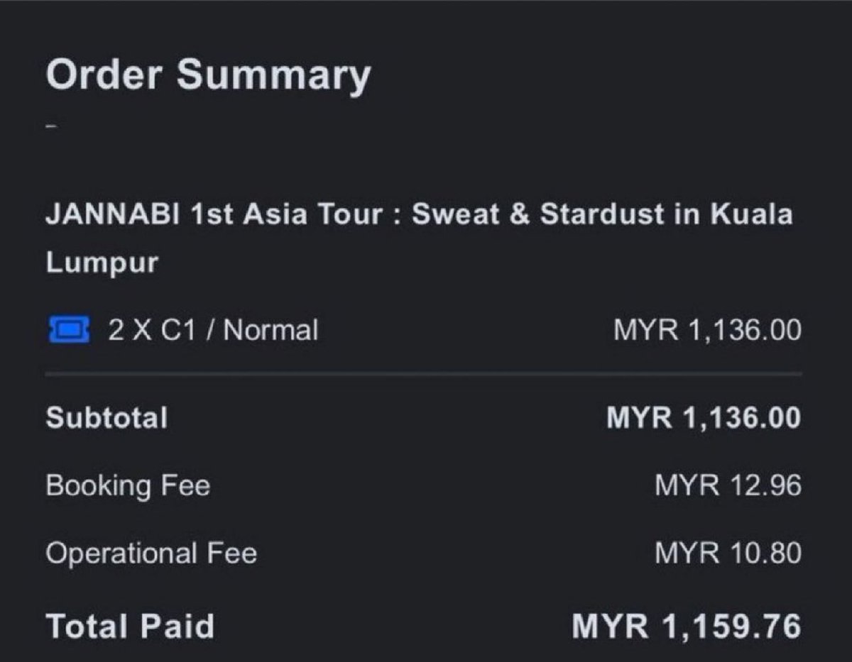 BRIANNATIX1's tweet photo. selling x2 C1 tix for RM500 each
Rfs: i already got VIP! 

dm if interested!

#jannabi #jannabiinkl https://t.co/JNGmTFYbZu