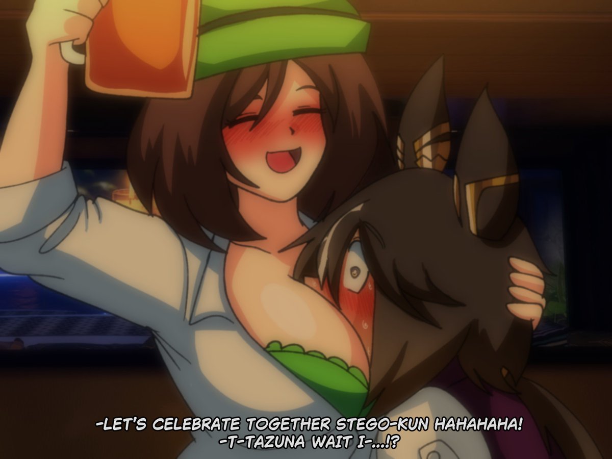 lueduar___'s tweet photo. DRUNK TAZUNA...but i guess Stego is enjoying it

#ウマ娘 #ウマ息子 https://t.co/PFmzFNNEBz