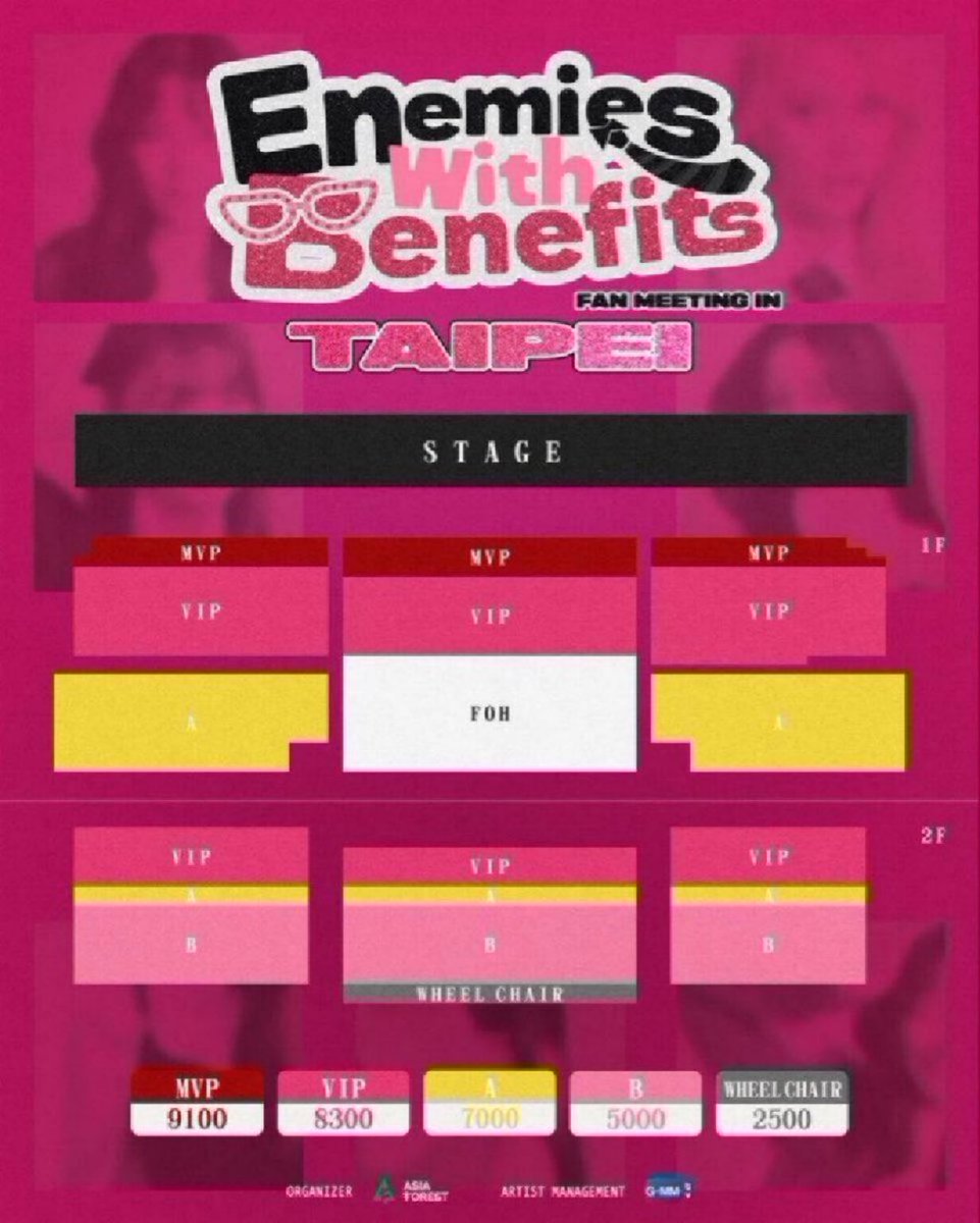 BRIANNATIX1's tweet photo. WTS  
Enemies With Benefits First Fan Meeting to be Held in Taipei🇹🇼  

Available 🎫  
- 2x MVP 
- 2x VIP  (1x sold‼️❌)

Side by side  
DM if interested 
International fans dm🫶
#EnemiesWithBenefits1stFanmeetinginTaipei  
#janjingjing  
#kapookciize https://t.co/ktbxnv6TzI