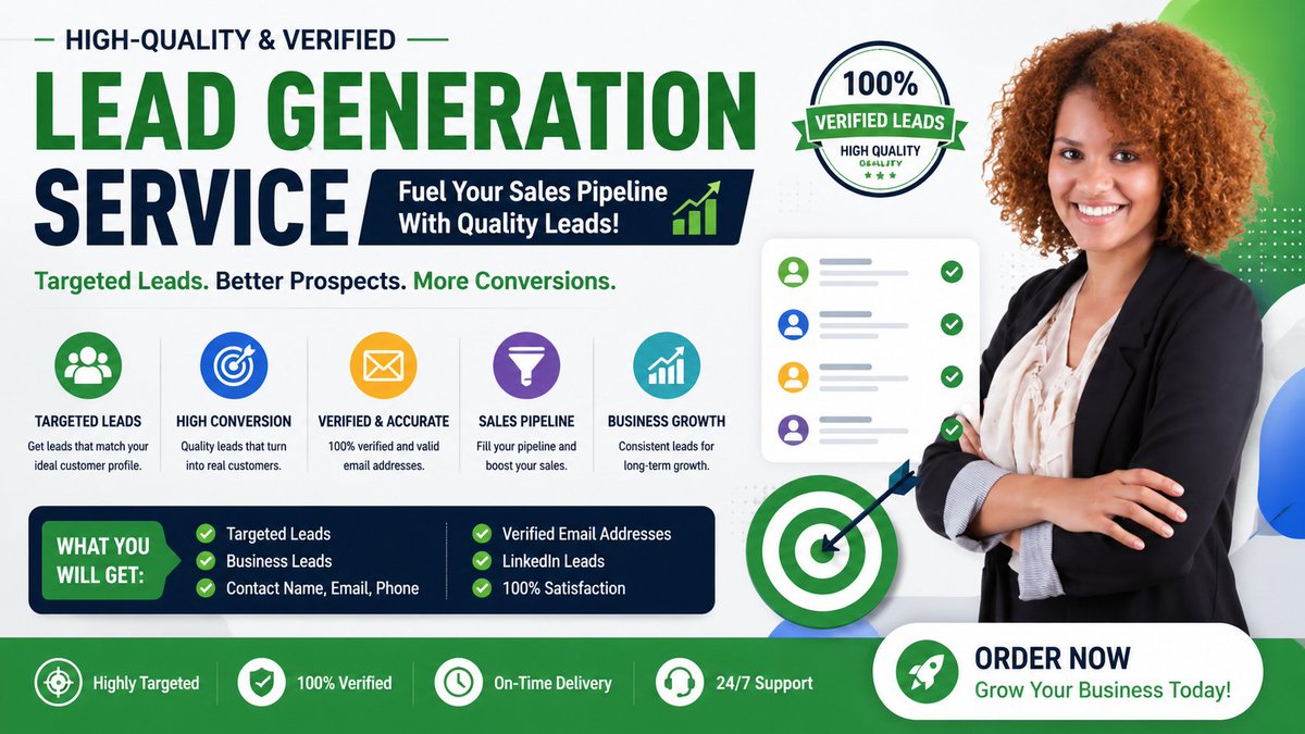 ratankumar50491's tweet photo. Grow your business with targeted and high-quality B2B lead generation designed to connect you with potential customers who are genuinely interested in your products or services. Our lead generation process focuses on identifying the right companies, decision-makers. https://t.co/rucCRStW4c