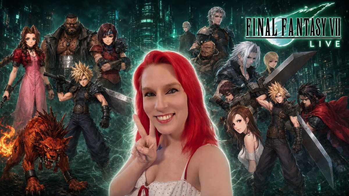 Alliniea's tweet photo. I am FINALLY starting my first-time playthrough of OG Final Fantasy VII.

Yes… it is 20+ years overdue. 😭

Come witness the beginning of the chaos, nostalgia, and me discovering why everyone talks about this game.

No spoilers: what made FF7 special to you?

Twitch: https://t.co/bwmbNCAUHv
YouTube: https://t.co/bTnx8LAZdR
Kick: https://t.co/2nq8z7fFYF
#FinalFantasyVII #FF7