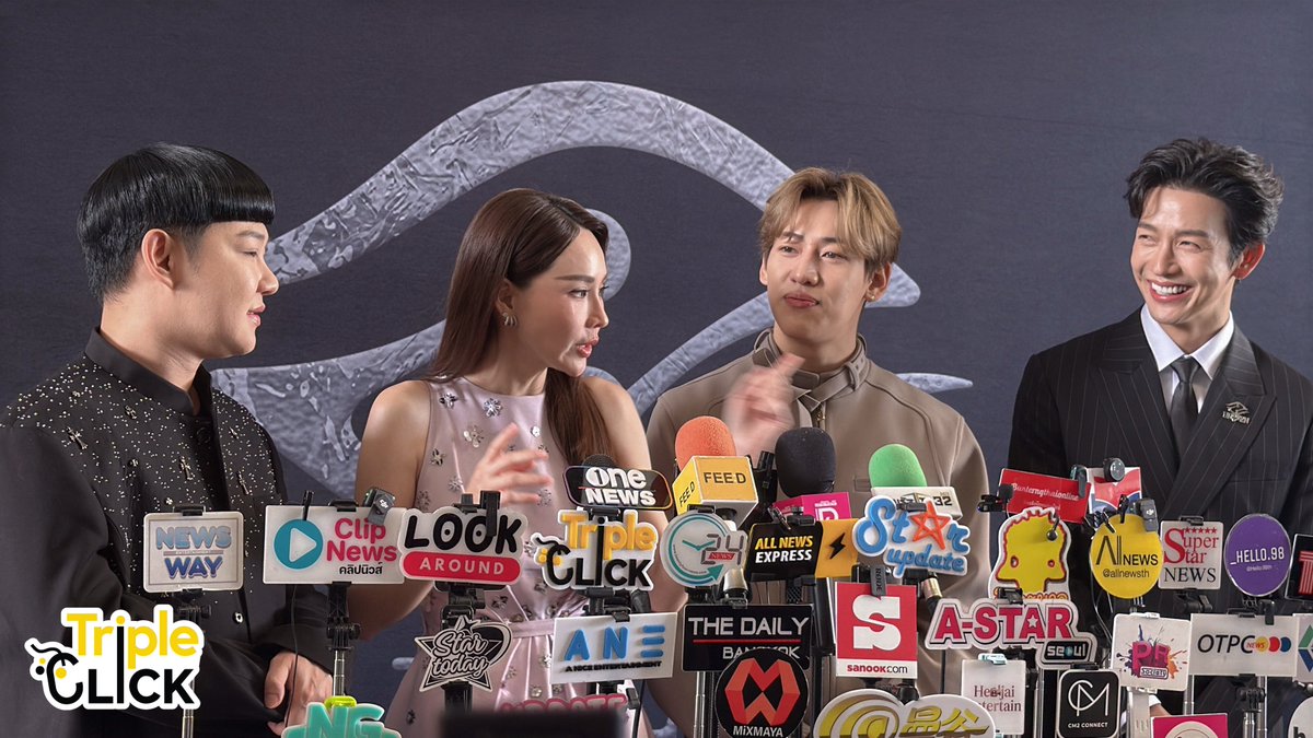 TripleclickTH's tweet photo. ภาพบรรยากาศช่วงสัมภาษณ์สื่อมวลชน ของ แบมแบม, ดีเจนุ้ย, นุ้ย สุจิรา, ดีเจพุฒิ สัมภาษณ์ Exclusive รายการเรียลลิตี้ หมอดู หรือ นักทำนาย “UNSEEN” 

#BamBam #뱀뱀 #แบมแบม
#djnui #นุ้ยสุจิรา #push_dj
#UNSEEN2026 #ศึกชิงบัลลังก์ผู้หยั่งรู้
#WETV #UNSEEN https://t.co/ALdoE6s0qP