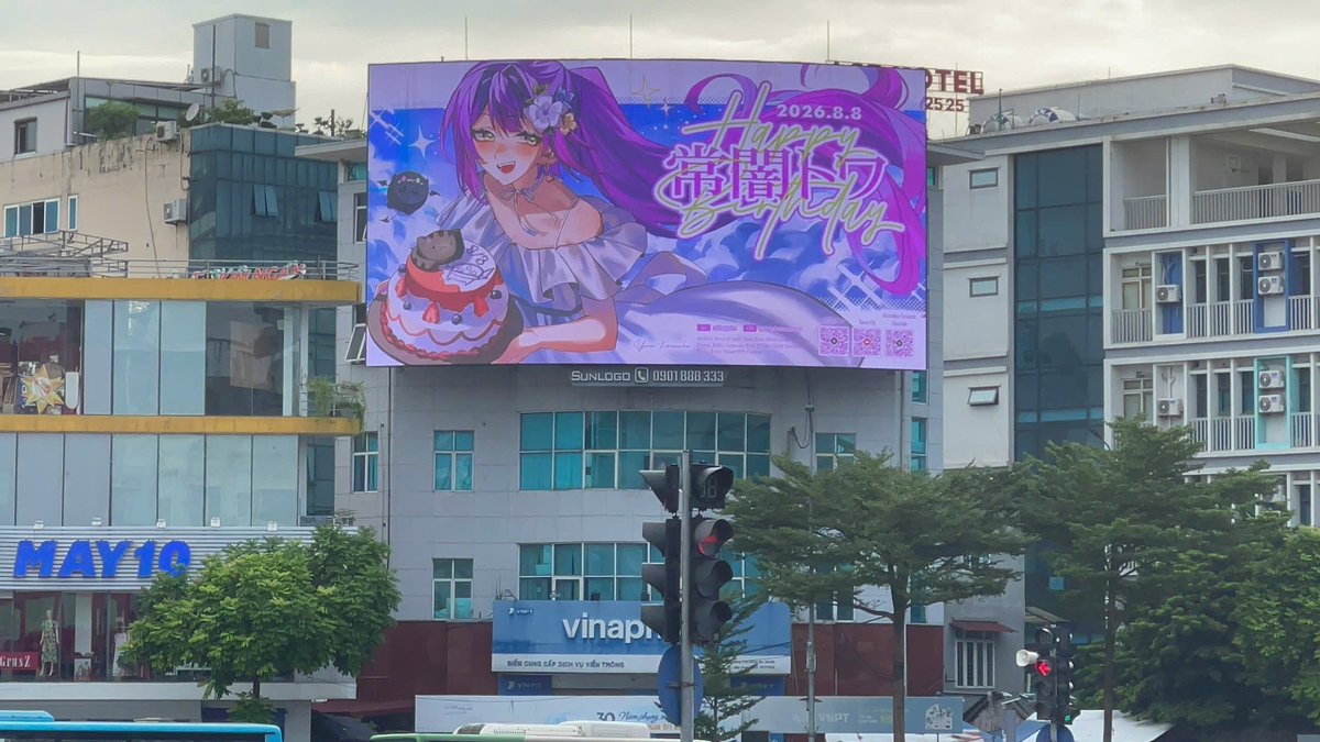 kzkvnfanclub's tweet photo. 🎉Tokoyami Towa 2026 Birthday Project Vietnam is officially online!
----
🔽You can check-in at 22 Đông Các, Ô Chợ Dừa, Hà Nội nha!
⏰8am - 22pm (GMT-7)
----
We love you Towa-sama! お誕生日おめでとう🎂！ From your Kenzokus in Vietnam! 👾💜
#holocheer #常闇トワ生誕祭2026 https://t.co/vqty1tEoZm