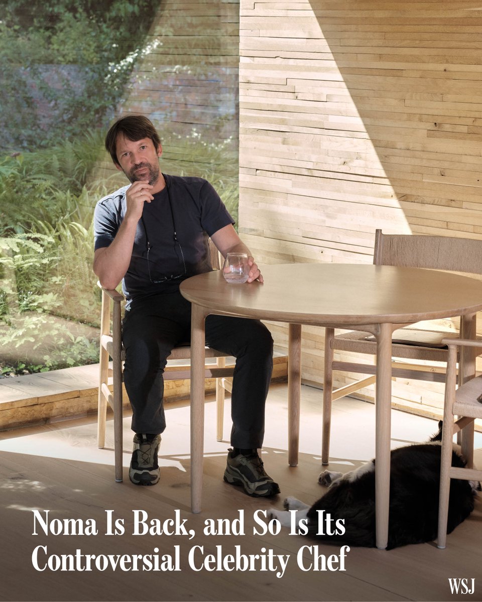 WSJ's tweet photo. After stepping down from Noma, René Redzepi is returning to the Copenhagen restaurant as creative director, laying out an ambitious vision even as questions about its culture persist. 🔗: https://t.co/D6KHxO9wN1 https://t.co/tsWAHbKoDl