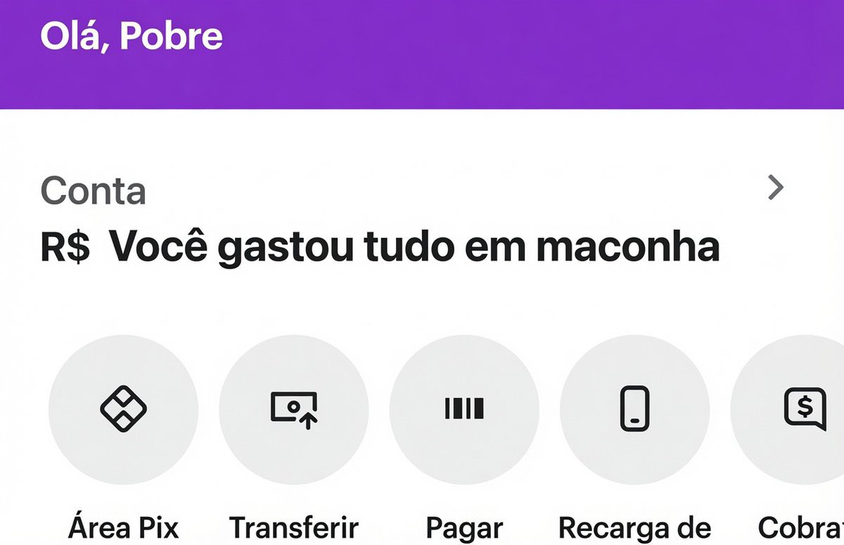 nopuroodiooo's tweet photo. Fui abrir a nubank e tá assim https://t.co/mlKDBUmy05