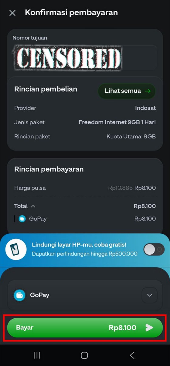 GFitly31624's tweet photo. Agustusan makin seru karena ada promo Harga Merdeka di aplikasi GoPay 🇮🇩 Barusan cek paket data, ternyata serba Rp8.100 buat semua operator. Murah banget sih, langsung cus beli! #KUOTASERBA8RIBU https://t.co/cvy7uuxmUO