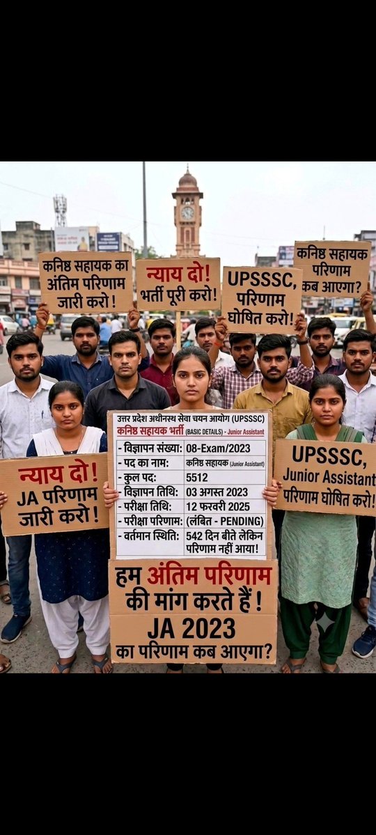 AMITKUM02815720's tweet photo. #UPSSSC_REFORM_MOVEMENT
हमारी मांगे पूरी करो। UPSSSC मैं बहुत  सुधार की जरूरत है, माननीय मुख्यमंत्री जी से निवेदन है भर्ती को पंचवर्षीय योजना बनने से रोके https://t.co/Bc1JM9TjEs