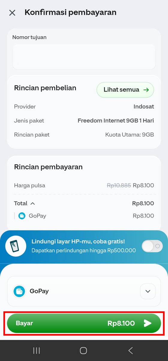 moxbiee's tweet photo. tadi cuma iseng buka aplikasi GoPay, malah nemu paket data serba Rp8.100 😭 pas banget kuota lagi sekarat #KUOTASERBA8RIBU https://t.co/4FSgTG6Md7