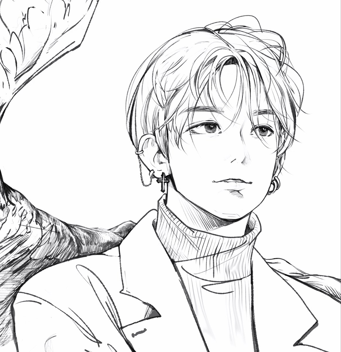 Hambanny's tweet photo. 얼굴 공들여 그리는 거 너무 재밌음.. https://t.co/x6UokqcUAq