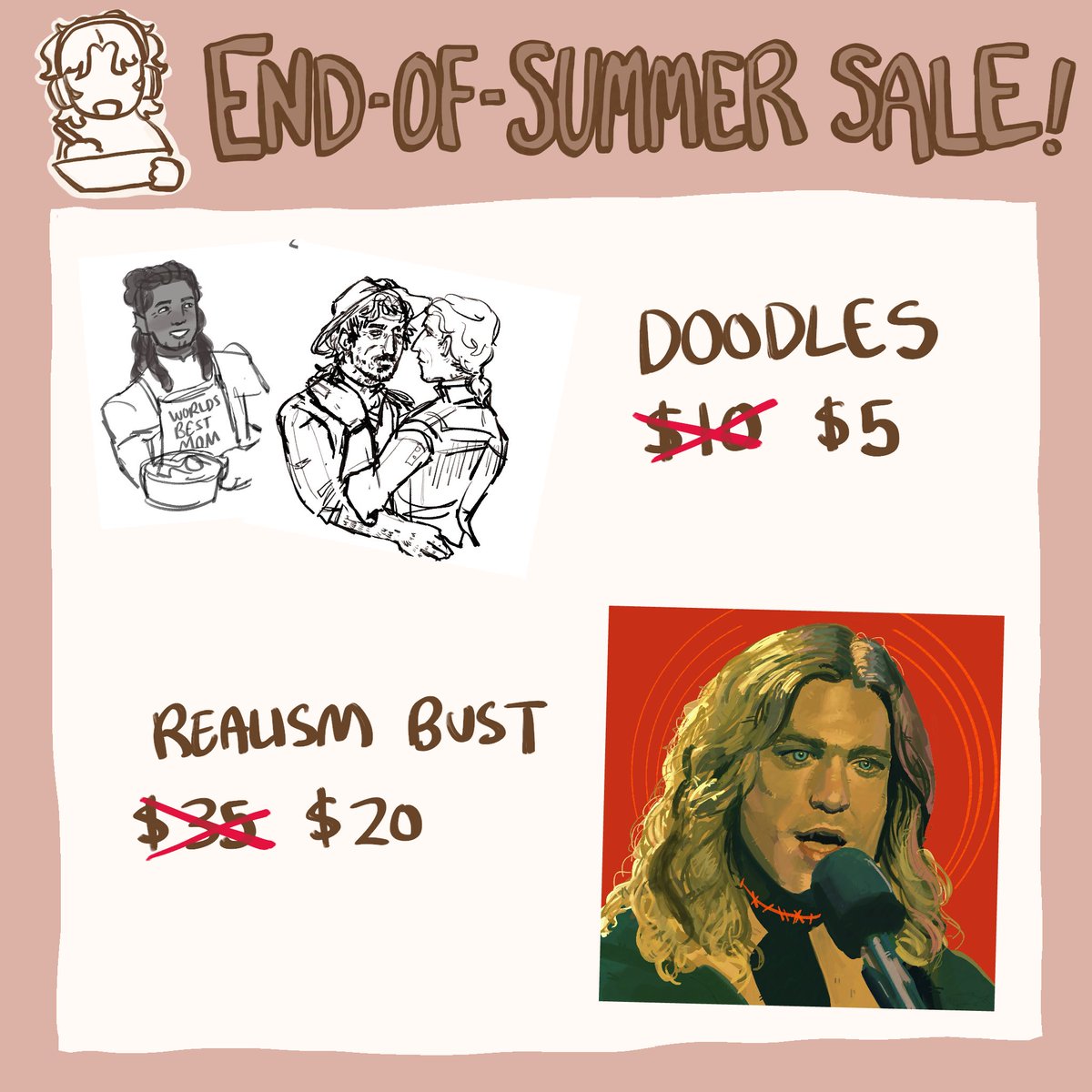 fishsouperr's tweet photo. END-OF-SUMMER COMMISSIONS SALE !! 

please check out my ko-fi and support me if you can :) 

https://t.co/h2JLmJM7Xy

#artcomms #arttwt #commissions https://t.co/uCMAp30vmJ
