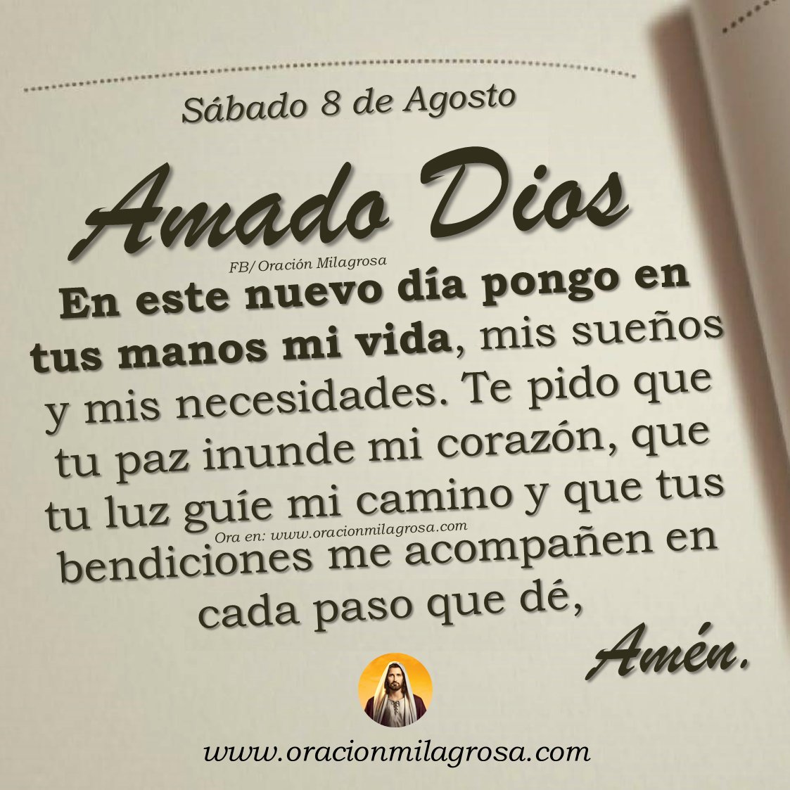 oracion_milagro's tweet photo. Oración para el sábado 8 de agosto de 2026: https://t.co/oUKvK7pJuI ✨