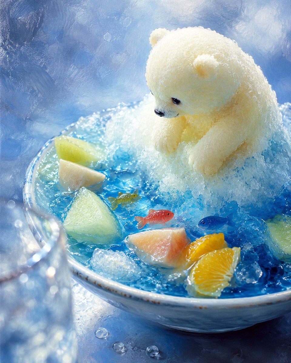 palettina_art's tweet photo. ✦ 白熊はひと匙の海に夢を見る ✦

#かき氷 https://t.co/RieSMcQlec