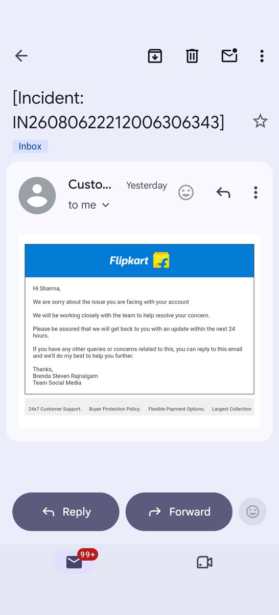 nikh1591's tweet photo. Your team Said we will update you within 24 hours and 24 hours already passed but I have not received any update please help me @flipkartsupport https://t.co/dzzWgcyrdm