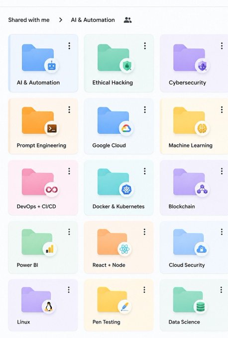 smratitiwa86867's tweet photo. All Paid Courses (Free for First 4500 People)

 𝗣𝗮𝗶𝗱 𝗖𝗼𝘂𝗿𝘀𝗲 𝗙𝗥𝗘𝗘 (PART - 1)
 1. Artificial Intelligence
 2. Machine Learning
 3. Prompt Engineering
 4. Claude,Chatgpt,Grok
5. Data Analytics
6. AWS Certified
 7. Data Science
8. BIG DATA
9. Python
 10. Ethical Hacking

(72 Hours only )

Like + RT + comment ' Send '

Must Follow me so I can DM you.