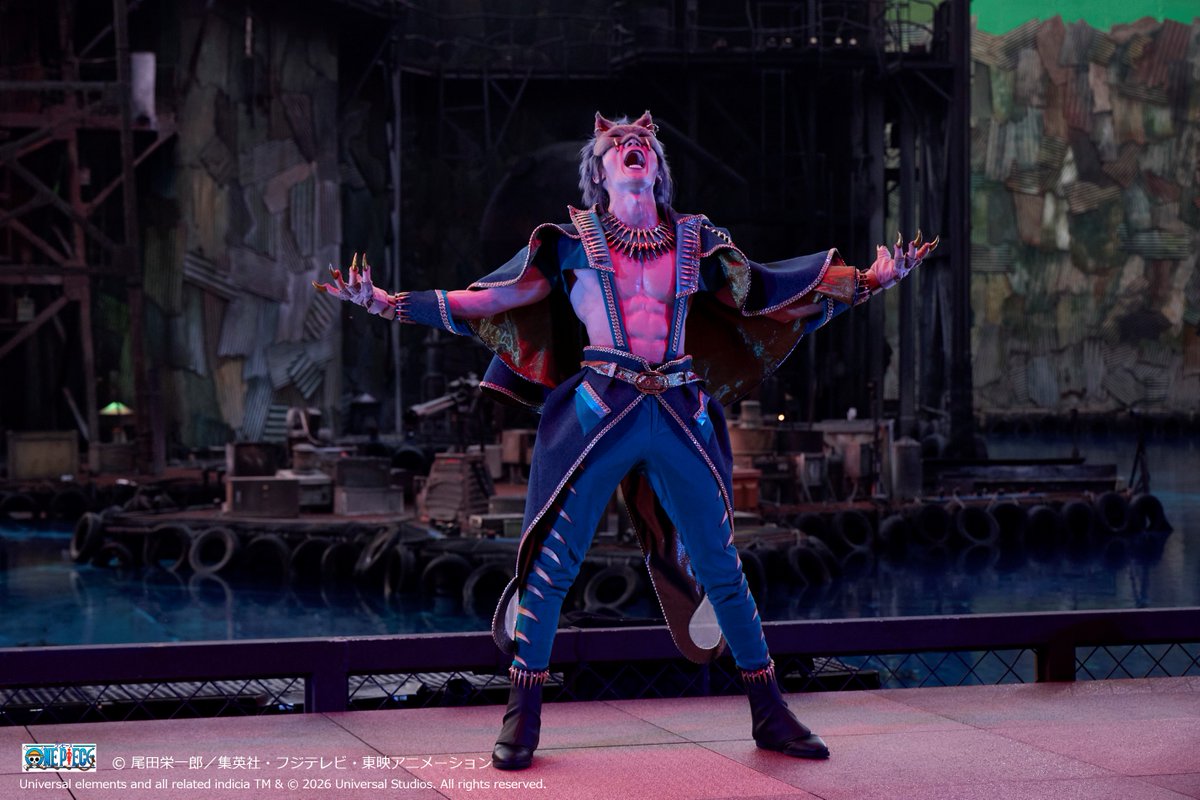 USJ_Official's tweet photo. ／
物語の鍵を握るオリジナルキャラクター⚔️
ベンディガー役・松岡禎丞さんから
皆さまへメッセージ✉
＼

💭「今回もものすごくダイナミックな演出になっているので、是非現地でワンピースの世界観に浸って、1日を満喫してください‼」

⚓️ワンピース・プレミアショー 2026⚓️
11/19まで大好評開催中👒

チケット購入はこちら‼
https://t.co/yy15RfWZkB