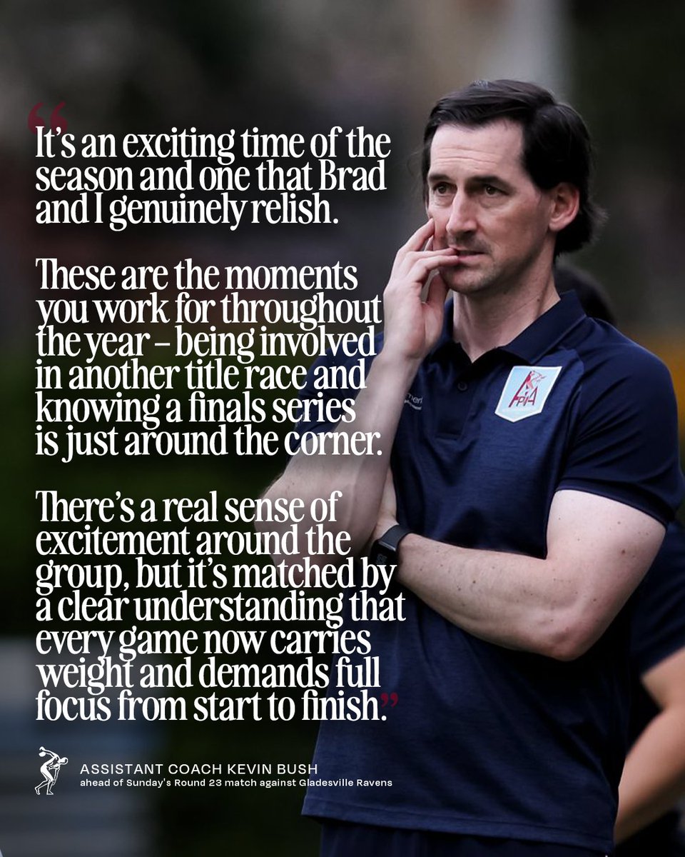 apialeichhardt's tweet photo. First Grade Women's Assistant Coach Kevin Bush gives a thorough update on the feeling inside our girls' squad, in preparation for the visit of Ravens and a huge end to the NPLW regular season thereafter.
See you at Lambert for 4:50 tomorrow!
#APLvGLR #NPLWNSW #ForzaAPIA ๐๐ฉต https://t.co/0uGNaIIihU