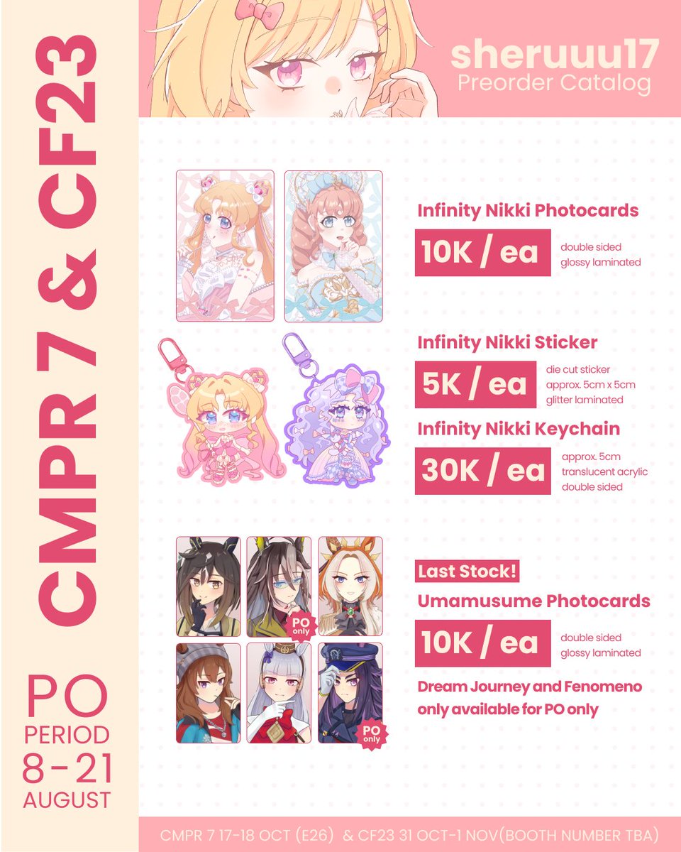 sheruuu17's tweet photo. 🌟 Aikatsu!, Infinity Nikki, Umamusume

#comipara7 #cf23 

[3/3] https://t.co/6VjkA5G0Hc