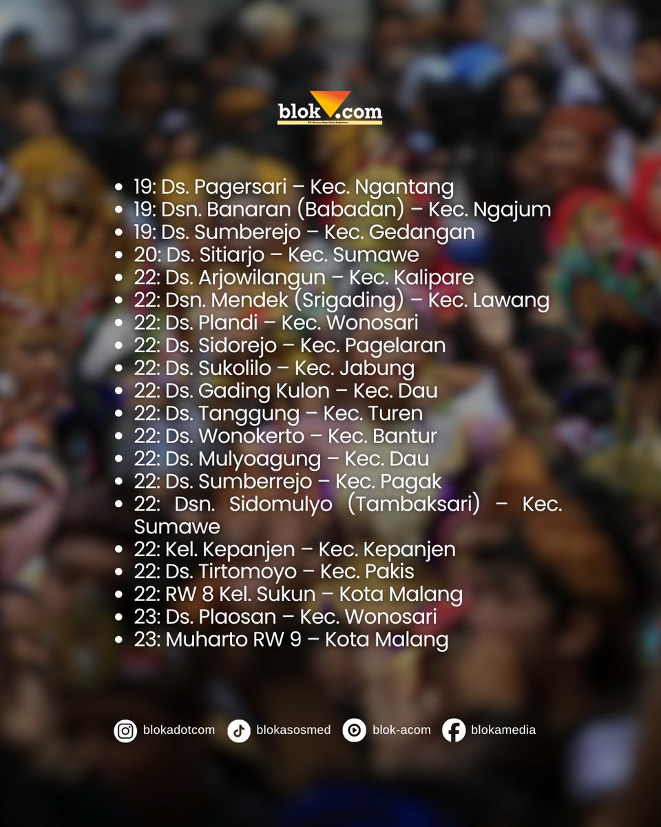 Blokadotcom's tweet photo. Deretan Karnaval dan Sound Hore g Bakal Ramaikan Malang Raya Sepanjang Agustus
Buat kamu yang ingin datang, catat jadwalnya dan tetap perhatikan kondisi lalu lintas serta aturan selama acara berlangsung.Kamu mau datang ke event yang mana, Rek?π
#InfoMalang https://t.co/81yDj6bq3i
