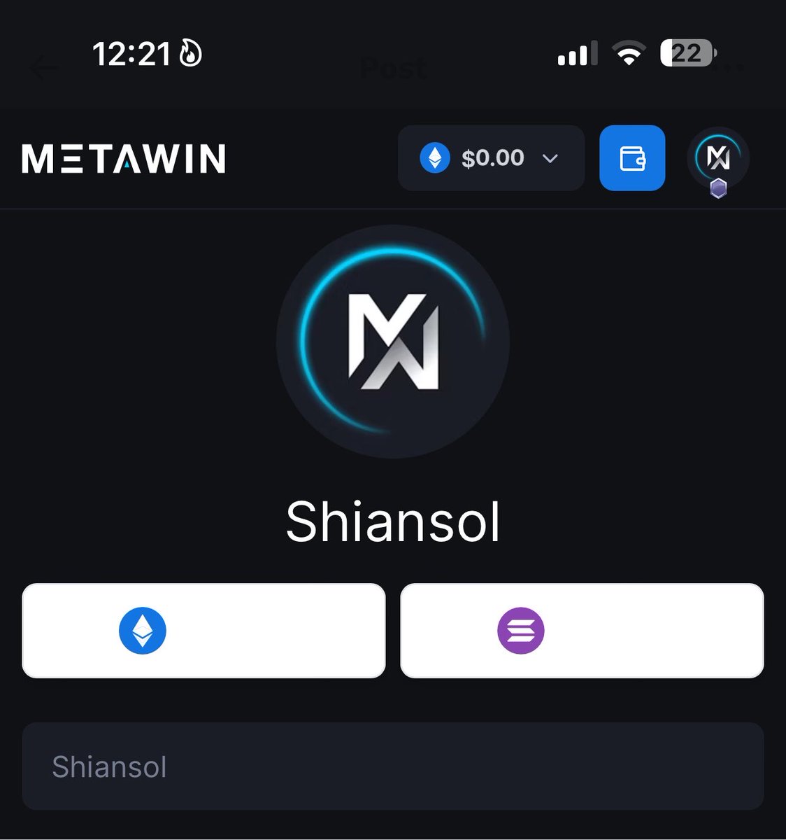shiansol's tweet photo. @zubic_eth @MetaWin If you stalk my acc, youll see ive been grinding every metawin giveaways 🤣 that’s how loyal i am, @zubic_eth 

Juice me metawin 🆔: Shiansol https://t.co/WEsmuZ7MaQ