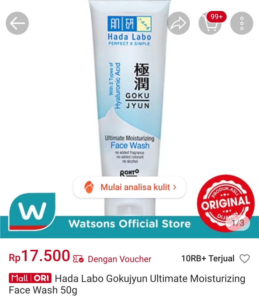 alanaskiey's tweet photo. GUYSS WATSONS LAGI TURUN HARGA 😭
fw hadalabo yg 50gr cuma 17k an ajaa, banyak skincare lain juga yg harganya turunnn! gas manfaatin 8.8 ini buat beli skincare
🖇️ https://t.co/0B4wWsfosi https://t.co/2vRPakKlEH
