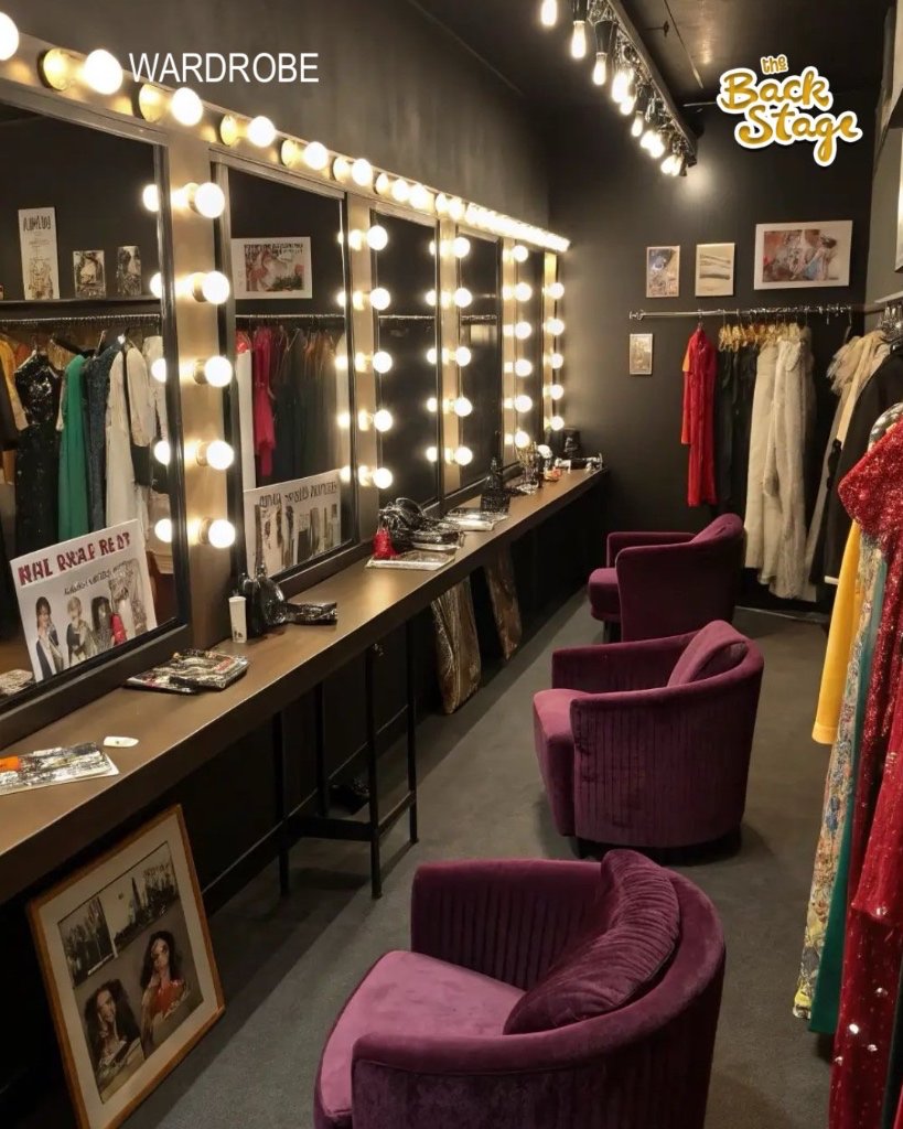 THExBACKSTAGE's tweet photo. ⠀
⠀
WARDROBE — Glow Up Hub

Mirror mirror on the wall, who’s the prettiest showmaker of them all? ✨ 

Kaca-kaca berlampu Hollywood, kursi beludru gemas, dan gantungan kostum bling bling udah siap menyambut kamu! Di sini tempat sihir MUA & Wardrobe crew bikin semua talent makin ON POINT! 💅

   ⠀⠀⠀