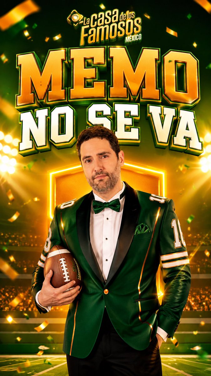 LunaMusically's tweet photo. 🏈🔥 ¡MEMO NO SE VA! 🔥🏈

Esto apenas comienza y Memo todavía tiene mucho partido por jugar. 💚💛🧡
Hoy toca hacer equipo, apoyar y votar con todo. 🗳️

MEMO NO SE VA.
MEMO SE QUEDA. 💪🏆

#MemoNoSeVa #TeamMemo #MemoSchutz #LaCasaDeLosFamososMX #LCDLFMX #VotaPorMemo https://t.co/2bKLCFpcbM