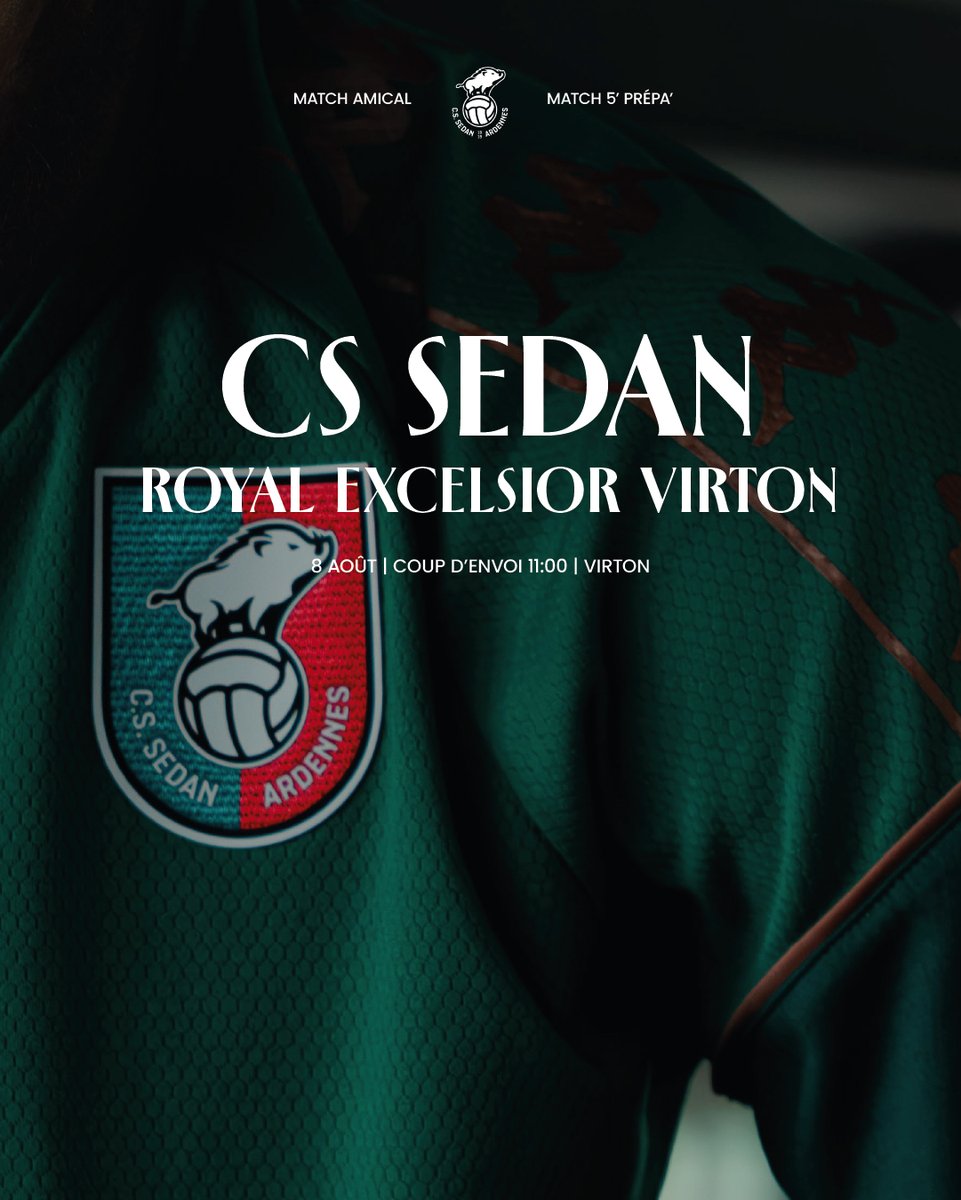 _CSSA's tweet photo. 🔜Déplacement à Virton pour leur 5ᵉ match de prépa.

⚔️ Royal Excelsior Virton
📅 Samedi 8 août
⏰ 11h00
🏟️ Rue des bannière 6762 Virton
🎟️Gratuit https://t.co/85Sq91zEdC