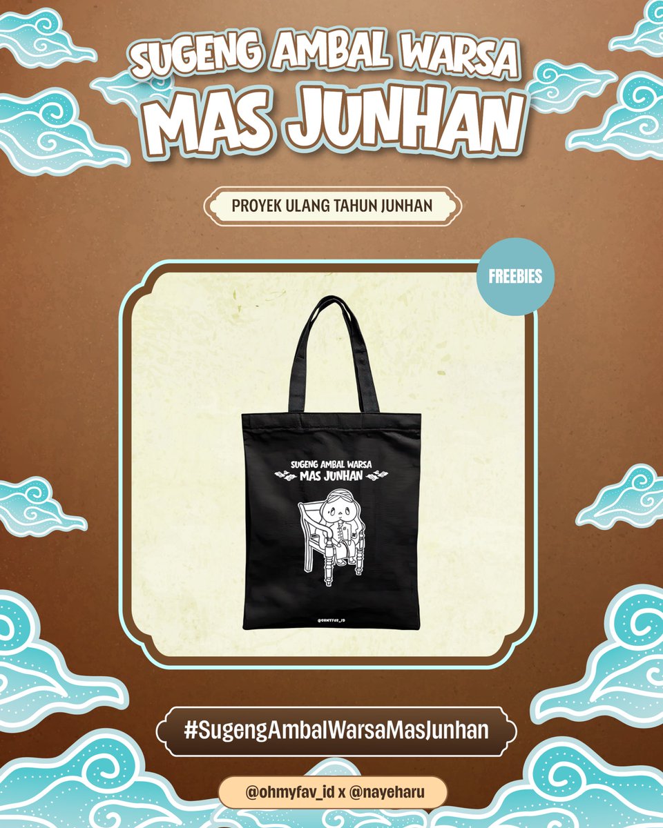 ohmyfav_id's tweet photo. 🎉 Sugeng Ambal Warsa Mas Junhan ✨
Proyek ulang tahun untuk Junhan Xdinary Heroes oleh @ohmyfav_id & @nayeharu

Freebies untuk merayakan ulang tahun Junhan Xdinary Heroes 🐰🎸

🔁 RT + like this tweet
✅ Follow @ohmyfav_id 
🗓️ 15 Agustus (Offline) & 18 Agustus (Online)
📍Citra Xperience (Acara Rock the Noraebang) & Akun X Oh My Fav!

Khusus penggemar Junhan~^^
Kamu wajib nunjukkin printilan atau suatu kreasi tentang Junhan 🐰

#SugengAmbalWarsaMasJunhan